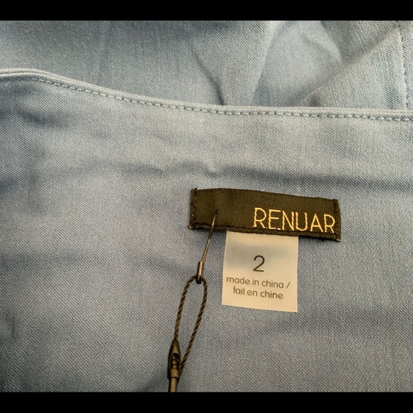 NEW RENAUR BLUEBERRY SKIRT SIDE SLIT - Picture 5 of 5